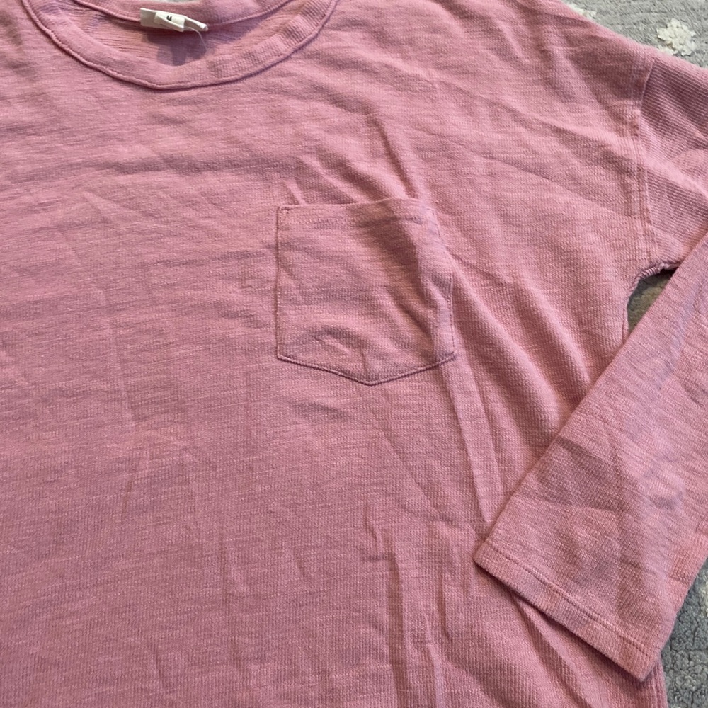 Pink Blouse Long Sleeve Pullover Size M /a.n.a A New Aproach Soft EUC - Picture 5 of 6
